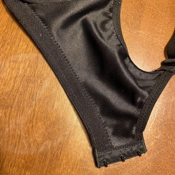 Glamorise RN 15564 BlackWonder Wire Lace Cup Underwired T Shirt Bra Size 36F EUC - Picture 12 of 15